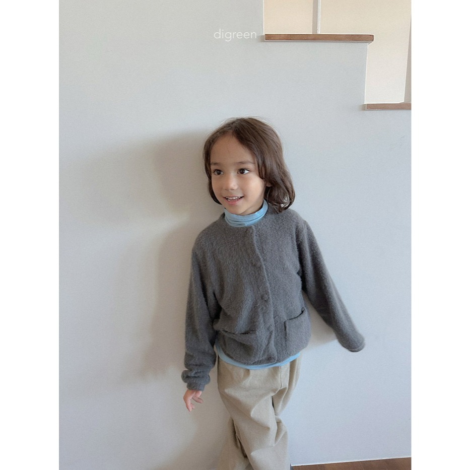 25冬 正韓 digreen 毛茸茸鈕扣外套 三色-細節圖6