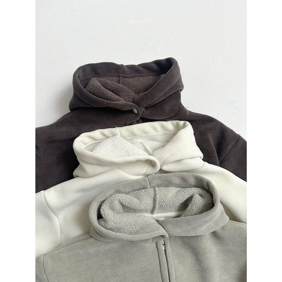 25冬 正韓 digreen  保暖燈芯絨連帽外套 三色-細節圖8