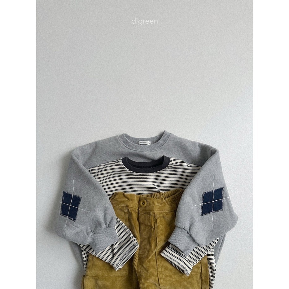 25冬 正韓 digreen 菱格設計款大學Ｔ 三色-細節圖3