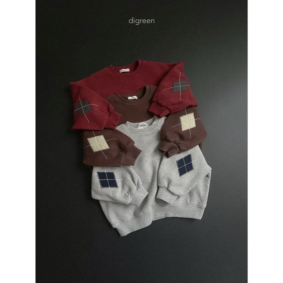 25冬 正韓 digreen 菱格設計款大學Ｔ 三色-細節圖9