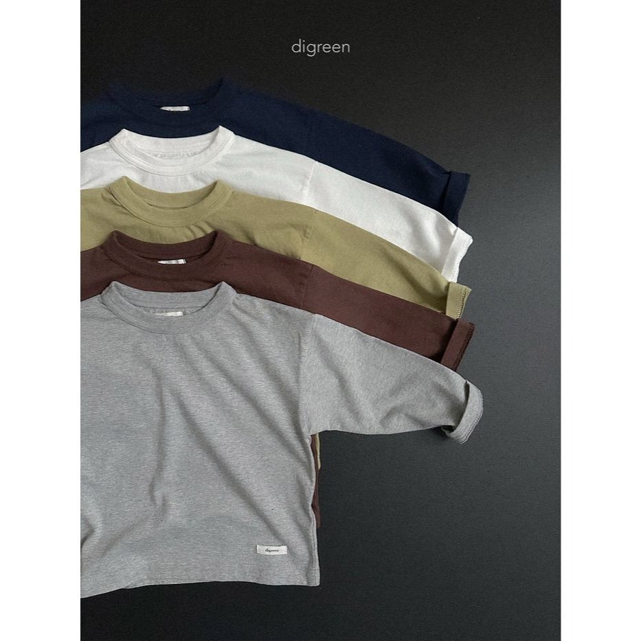 25冬 正韓 digreen 寬鬆基本款百搭素Ｔ 五色-細節圖8