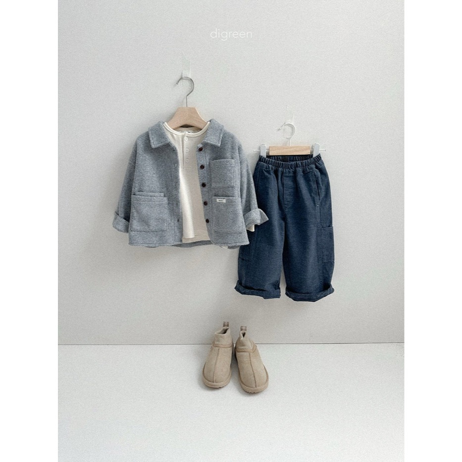 25冬 正韓 digreen 溫暖毛呢口袋外套 三色-細節圖5