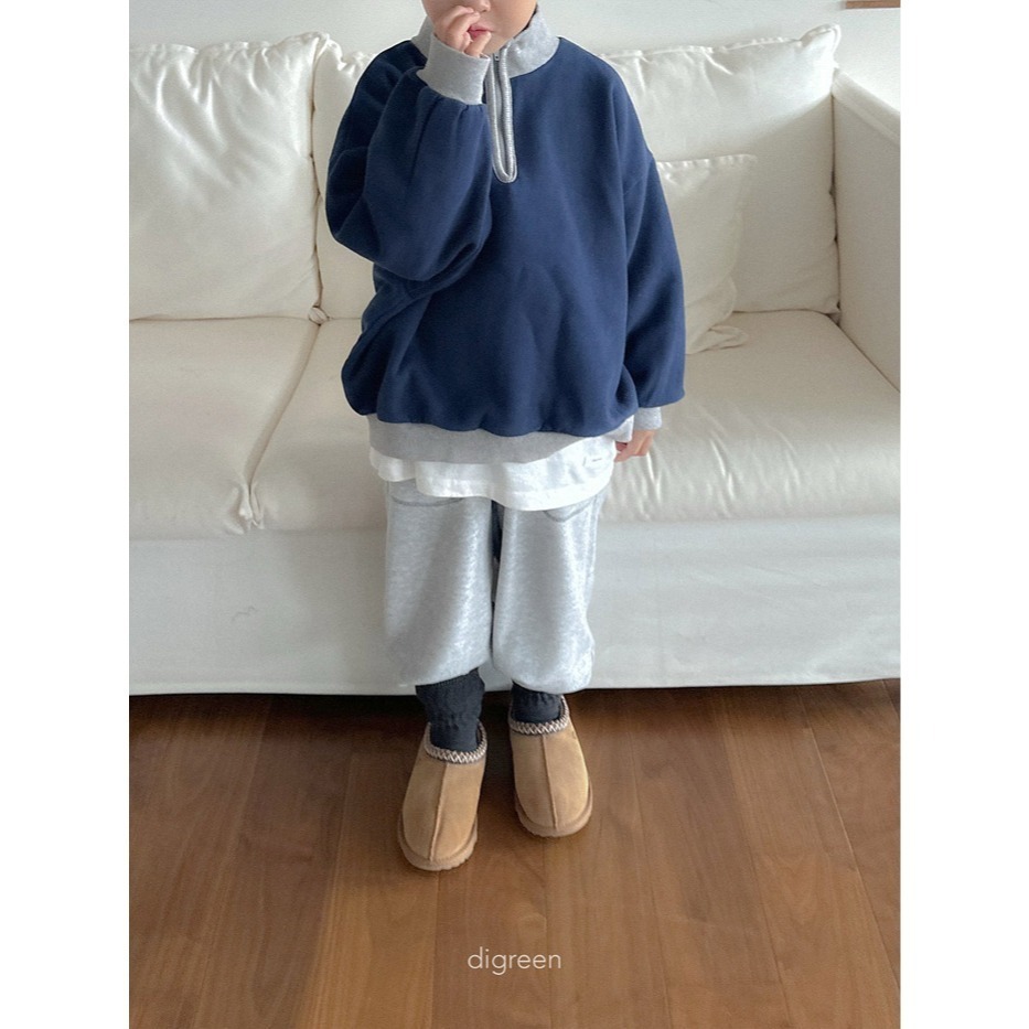 25冬 正韓 digreen 復古撞色立領 大學Ｔ 兩色-細節圖5