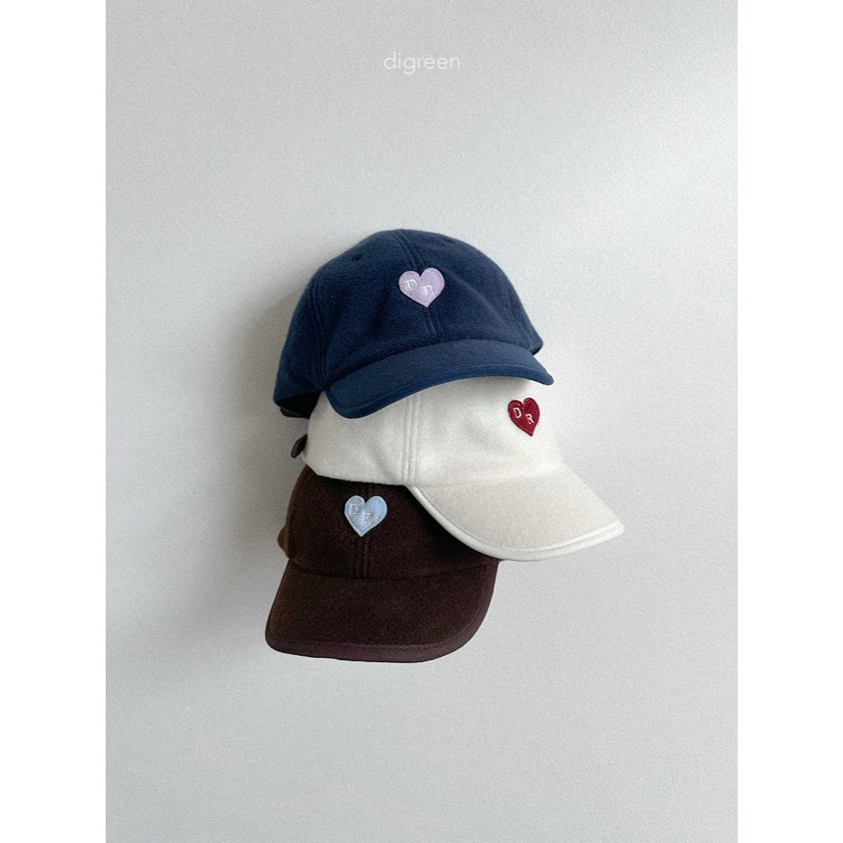 25冬 正韓 digreen 保暖愛心棒球帽 三色-細節圖5
