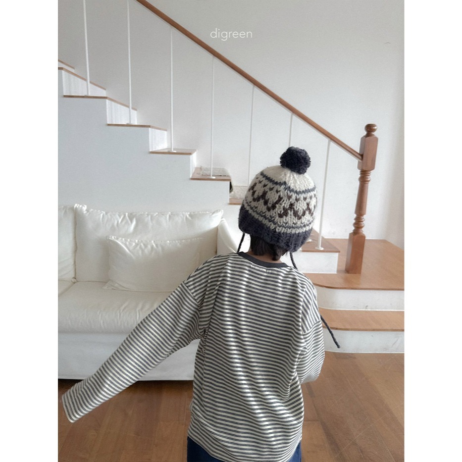 25冬 正韓 digreen  北歐風球球遮耳毛帽 四色-細節圖2