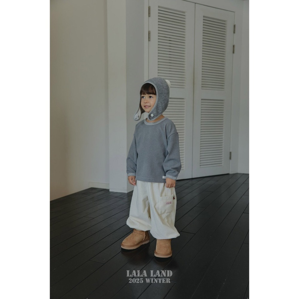 25冬 正韓 lalaland warm感 條紋Ｔ 三色-細節圖4