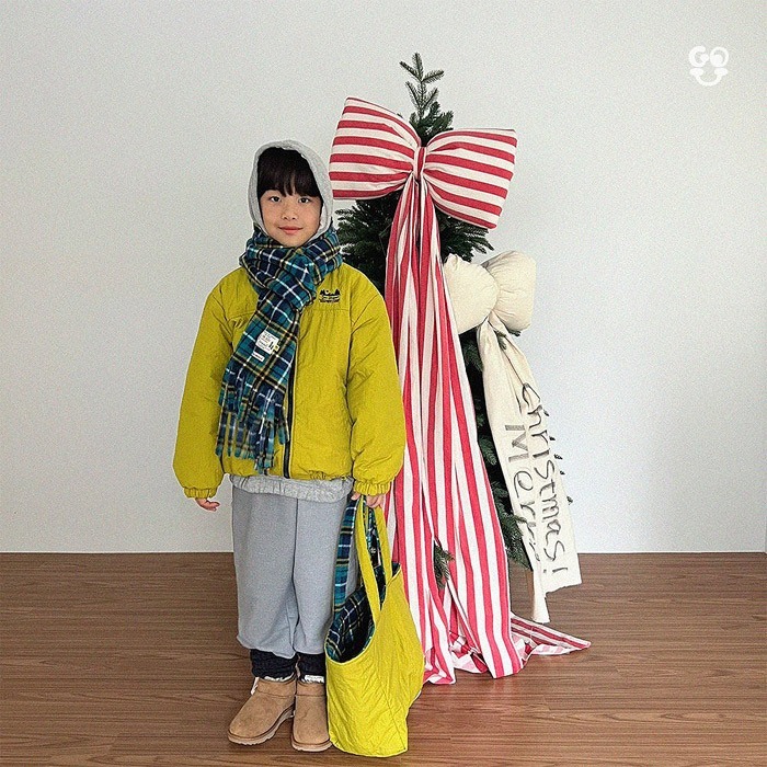 25冬 正韓 GOU 山系 雙面穿 格紋 外套 兩色-細節圖4