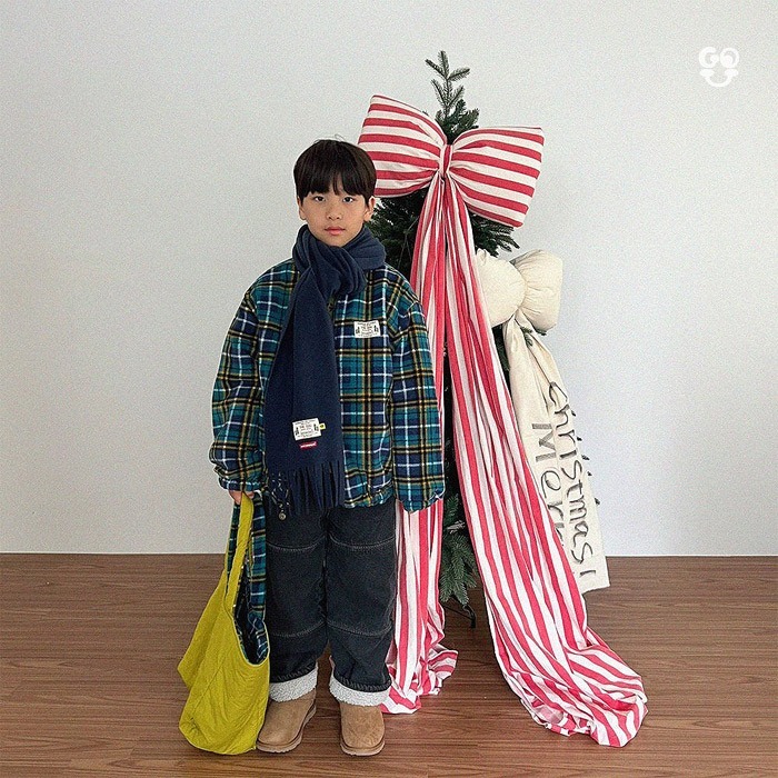 25冬 正韓 GOU 山系 雙面穿 格紋 外套 兩色-細節圖5