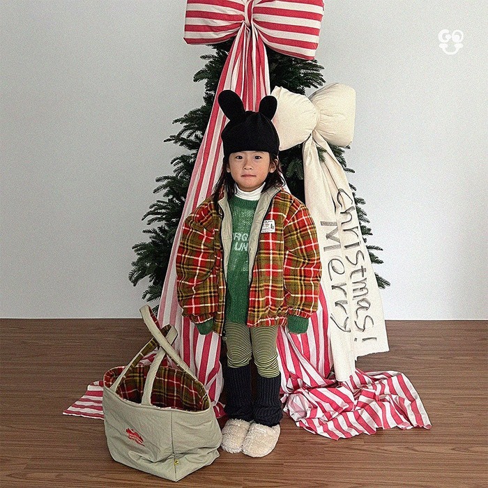 25冬 正韓 GOU 山系 雙面穿 格紋 外套 兩色-細節圖6