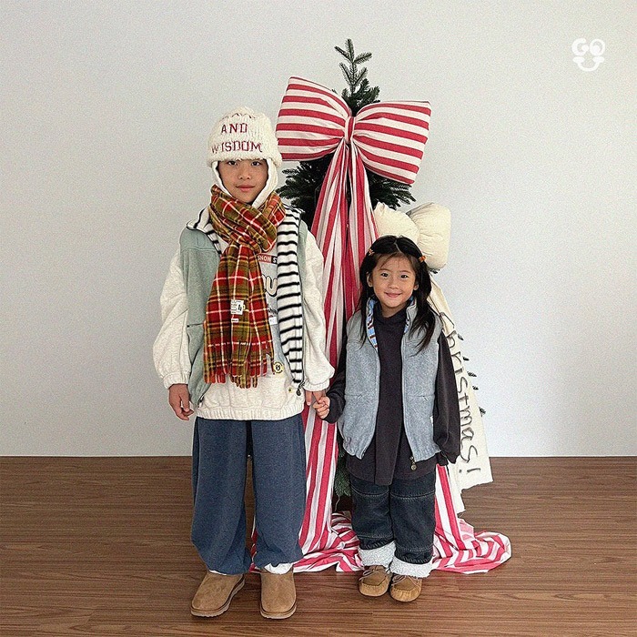 25冬 正韓 GOU 橫條 雙面穿 背心 兩色-細節圖2