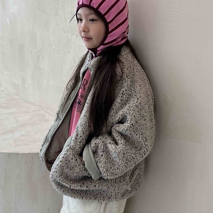 25冬 正韓 and_butter 煙火QQ毛 兩面穿 外套 兩色-細節圖2