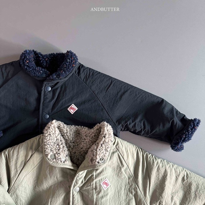 25冬 正韓 and_butter 煙火QQ毛 兩面穿 外套 兩色-細節圖8