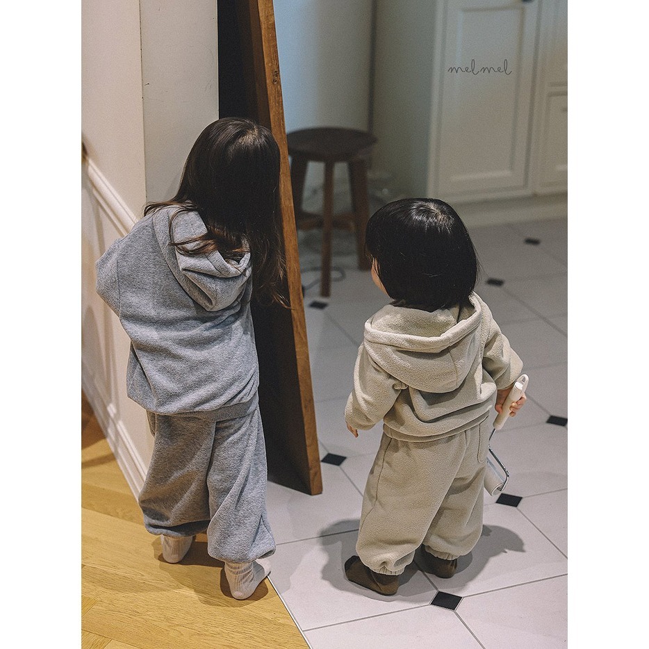 25冬 正韓 melmel 連帽運動服（整套販售）三色-細節圖8