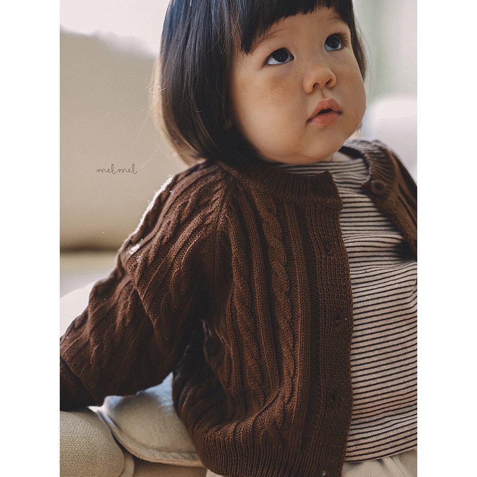 25冬 正韓 melmel  經典麻花 針織外套 三色-細節圖4