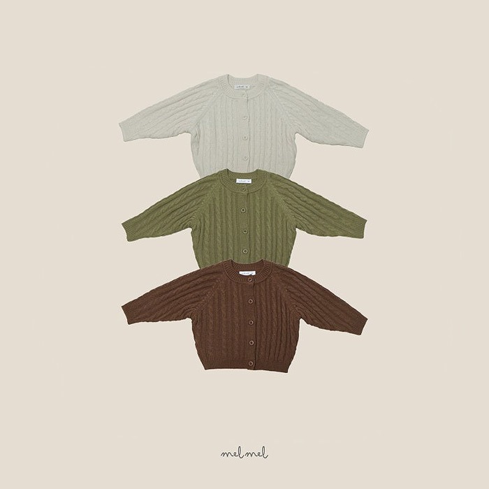 25冬 正韓 melmel  經典麻花 針織外套 三色-細節圖9