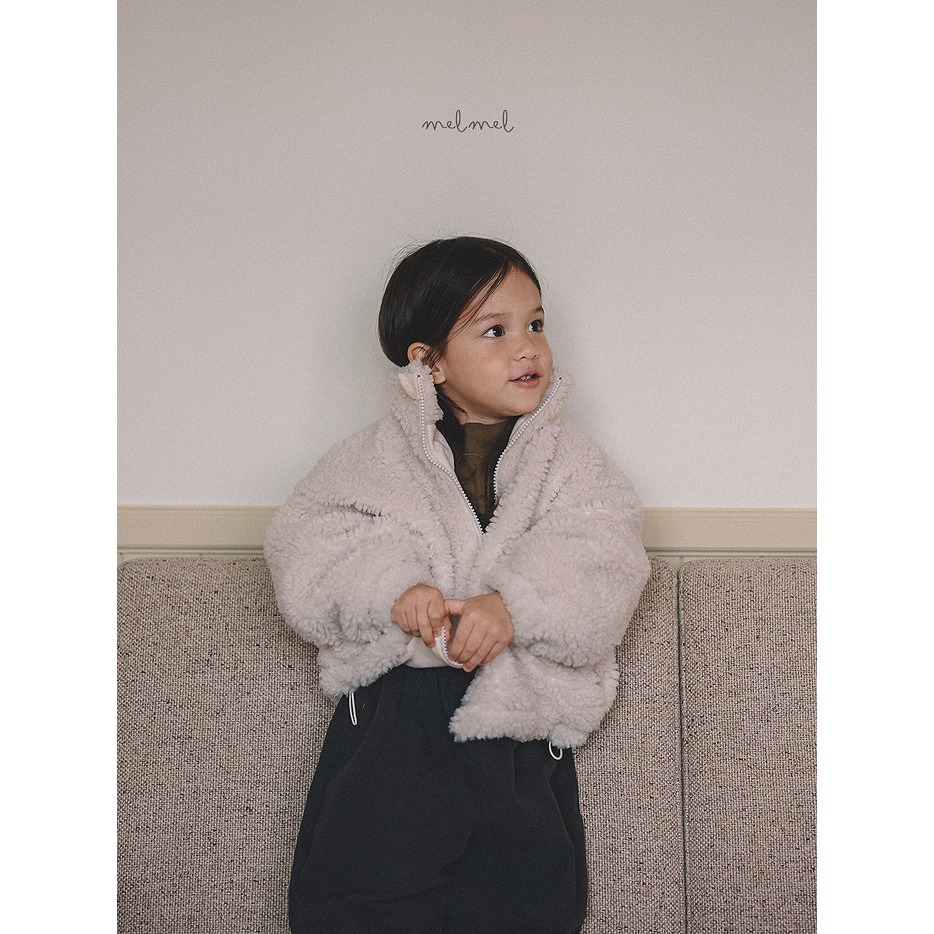 25冬 正韓 melmel bear 極暖 ＱＱ毛 外套 兩色-細節圖3