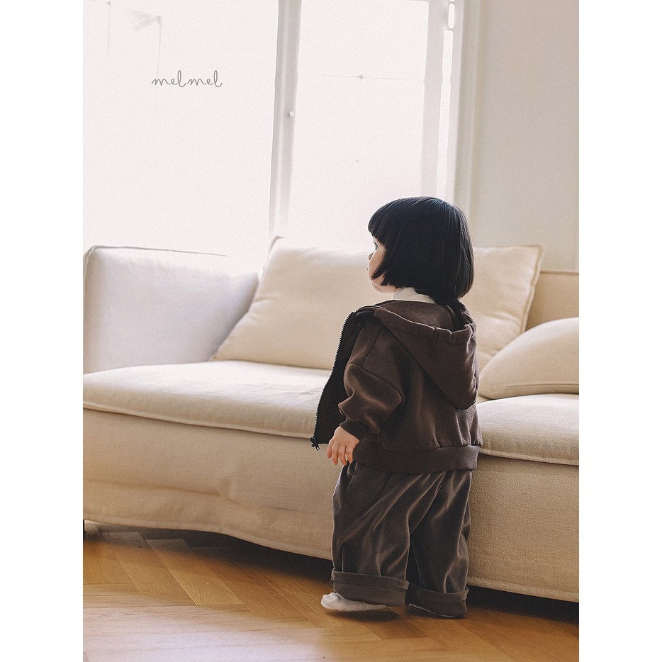 25冬 正韓 melmel 軟綿綿條紋感 慢跑褲 三色-細節圖2