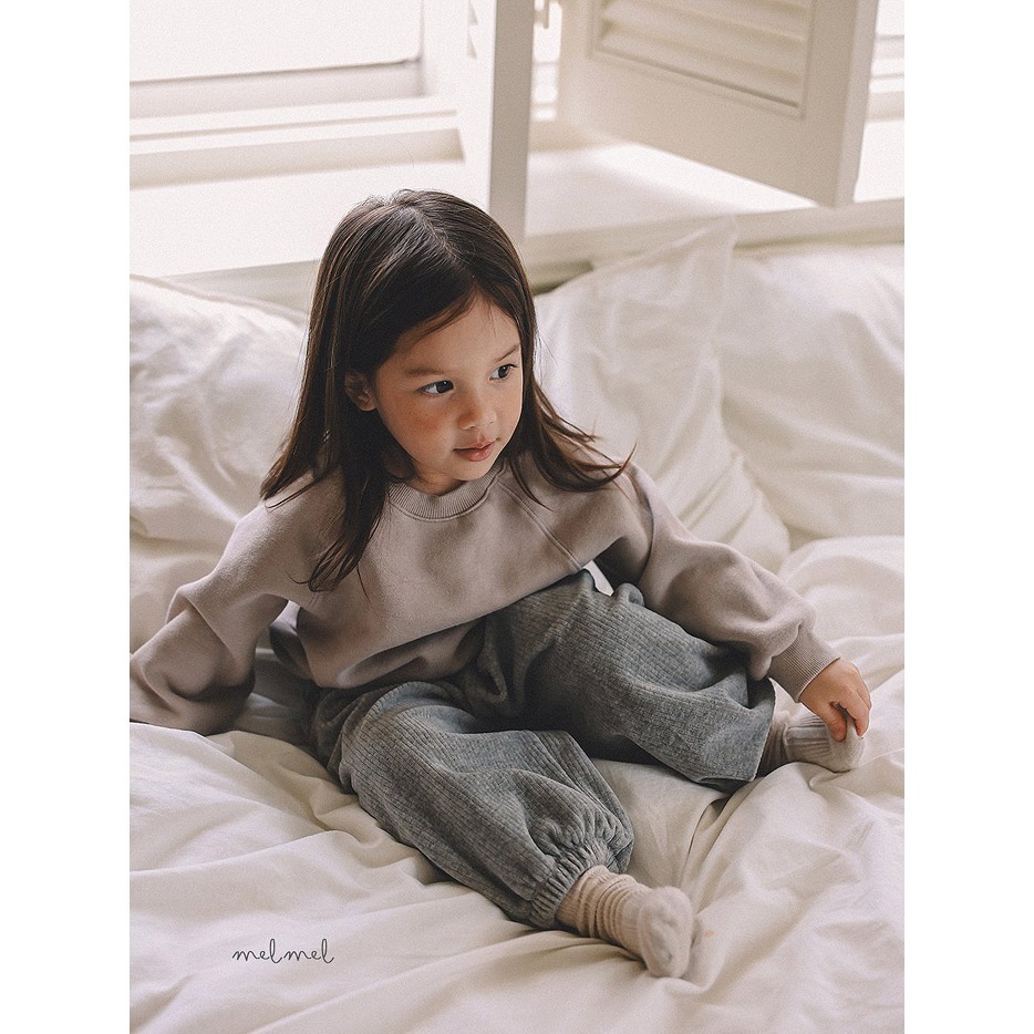 25冬 正韓 melmel 軟綿綿條紋感 慢跑褲 三色-細節圖4