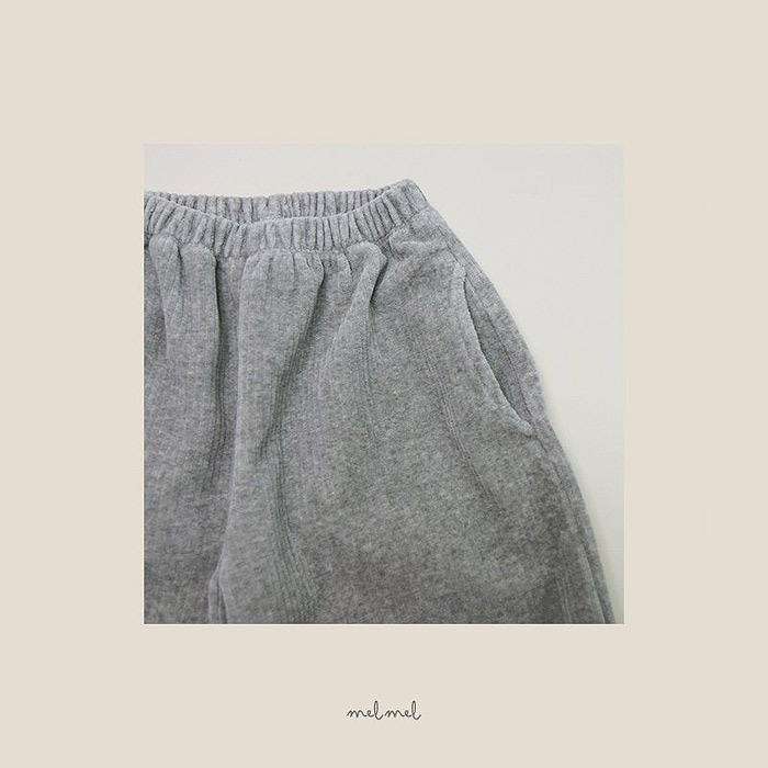 25冬 正韓 melmel 軟綿綿條紋感 慢跑褲 三色-細節圖6