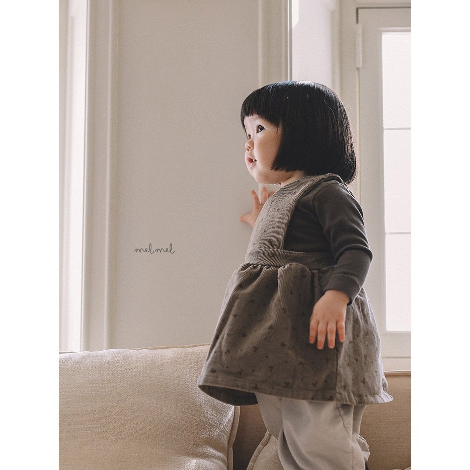 25冬 正韓 melmel 高質感 碎花 連身洋裝 兩色-細節圖7