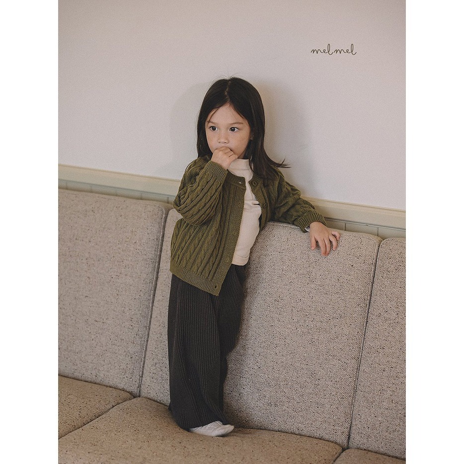 25冬 正韓 melmel 坑條 寬鬆 長褲 兩色-細節圖6