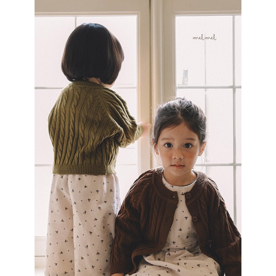 25冬 正韓 melmel 小碎花 燈芯絨 寬褲 兩色-細節圖5