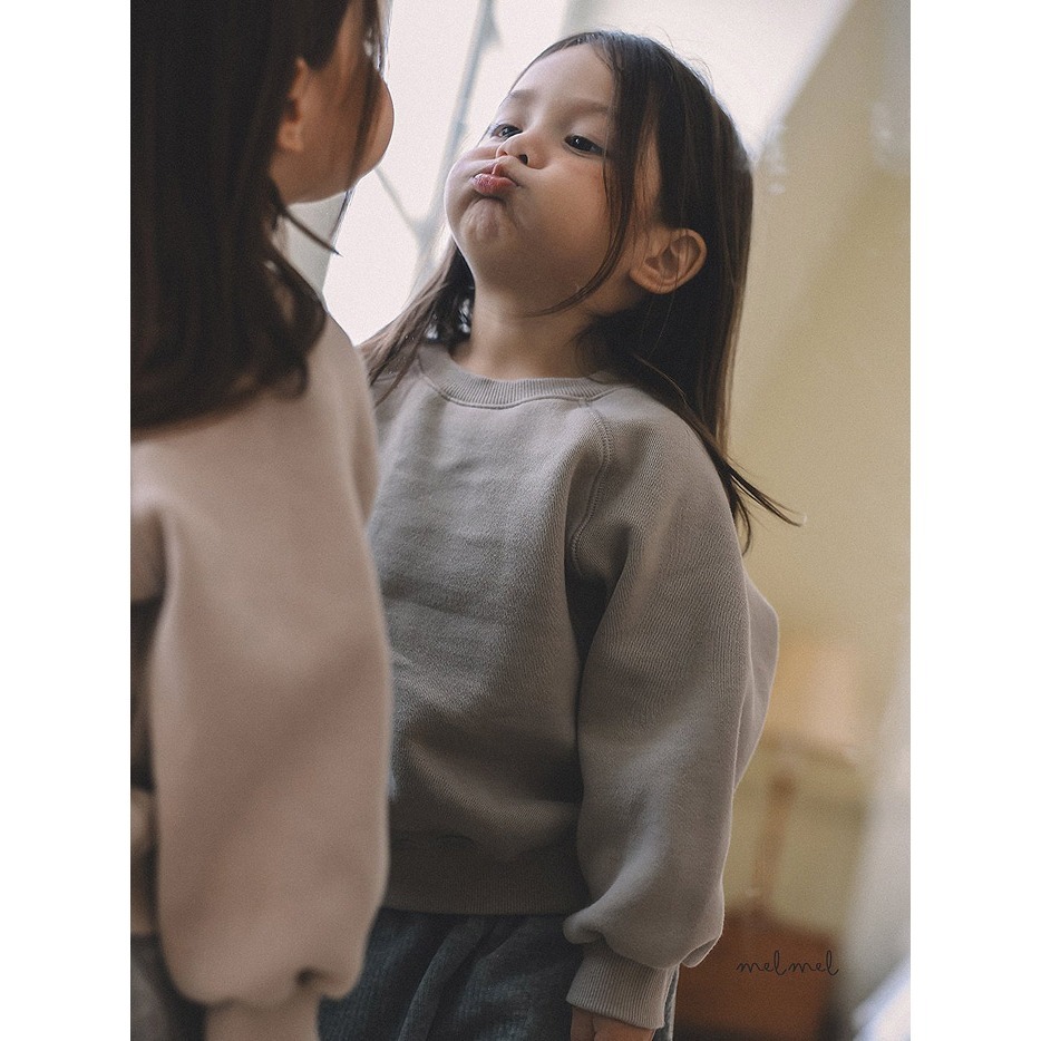 25冬 正韓 melmel 經典款 微刷毛 大學Ｔ 三色-細節圖3