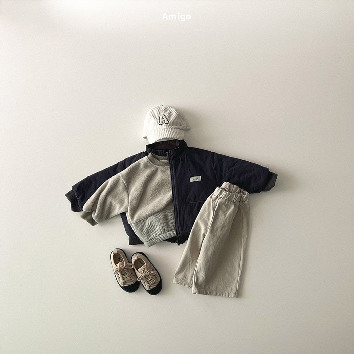 25冬 正韓 amigo 簡約 鋪棉勞布森 外套 兩色-細節圖4