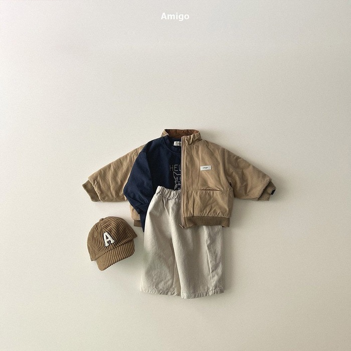 25冬 正韓 amigo 簡約 鋪棉勞布森 外套 兩色-細節圖5