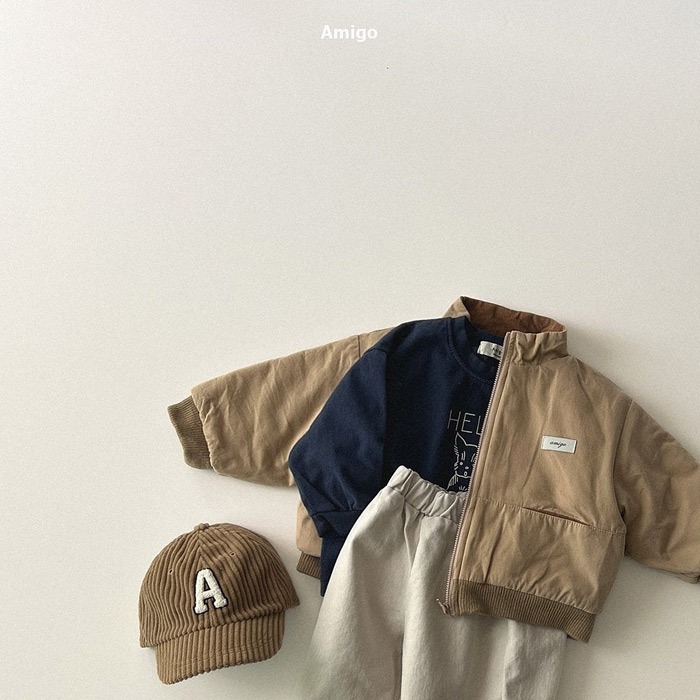 25冬 正韓 amigo 簡約 鋪棉勞布森 外套 兩色-細節圖6