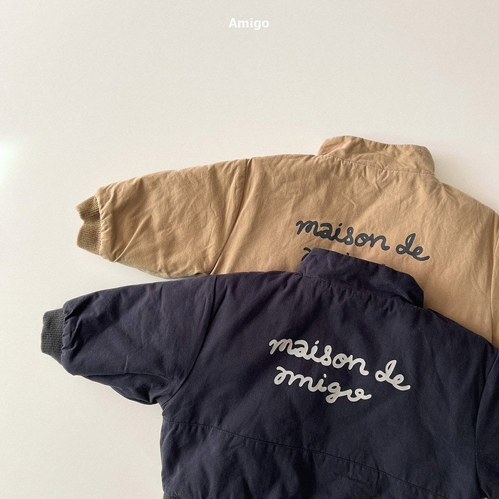 25冬 正韓 amigo 簡約 鋪棉勞布森 外套 兩色-細節圖8