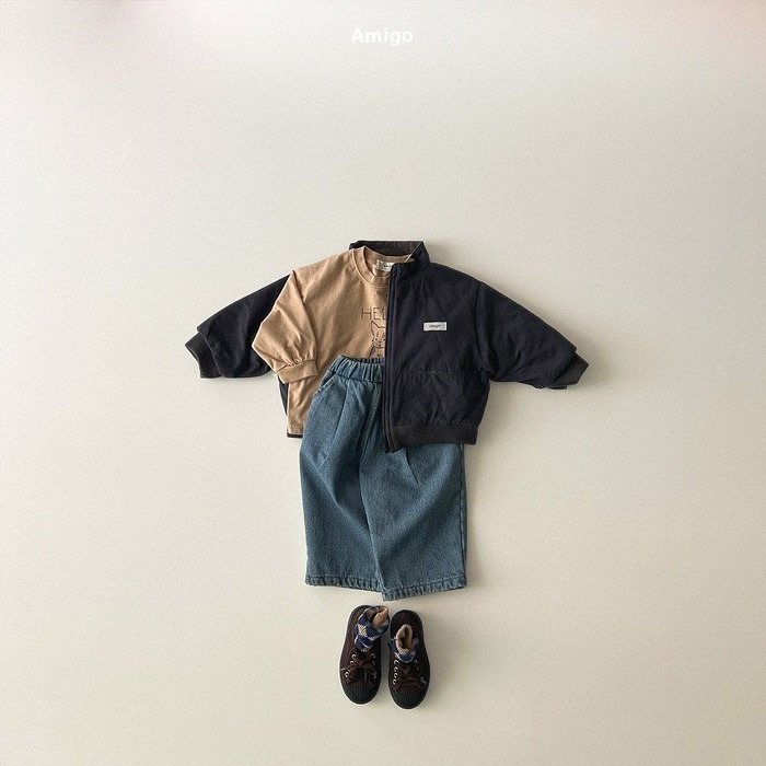 25冬 正韓 amigo 內刷毛寬鬆牛仔褲-細節圖4