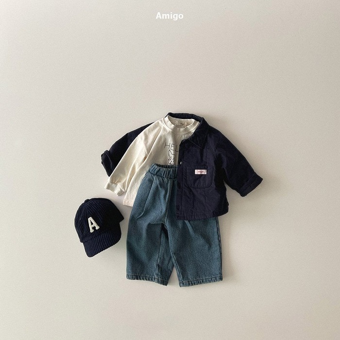 25冬 正韓 amigo 內刷毛寬鬆牛仔褲-細節圖5