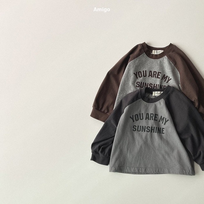 現貨 25冬 正韓 amigo sunshine 字母棒球Ｔ 兩色-細節圖3