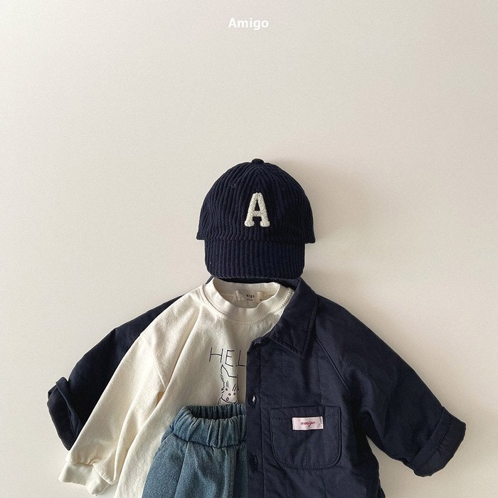 25冬 正韓 amigo 字母絨布 棒球帽 三色-細節圖4