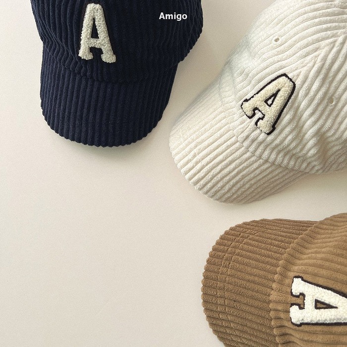 25冬 正韓 amigo 字母絨布 棒球帽 三色-細節圖6