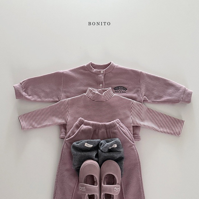 25冬 正韓 bonito 溫暖fleece 立領運動套裝 兩色-細節圖6