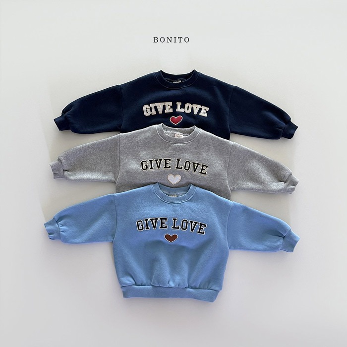 25冬 正韓 bonito give love 大學Ｔ 三色（親子款）-細節圖8