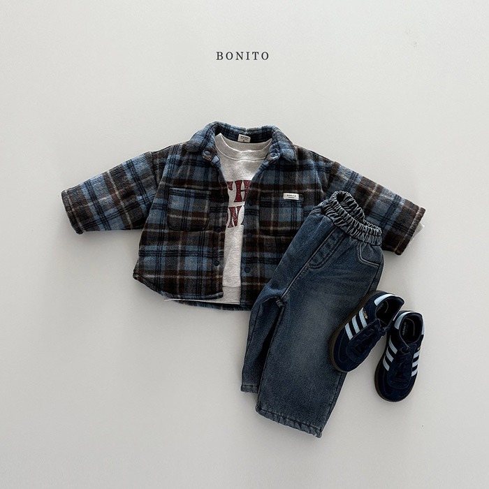 25冬 正韓 bonito 經典格紋 鋪棉襯衫 外套-細節圖5