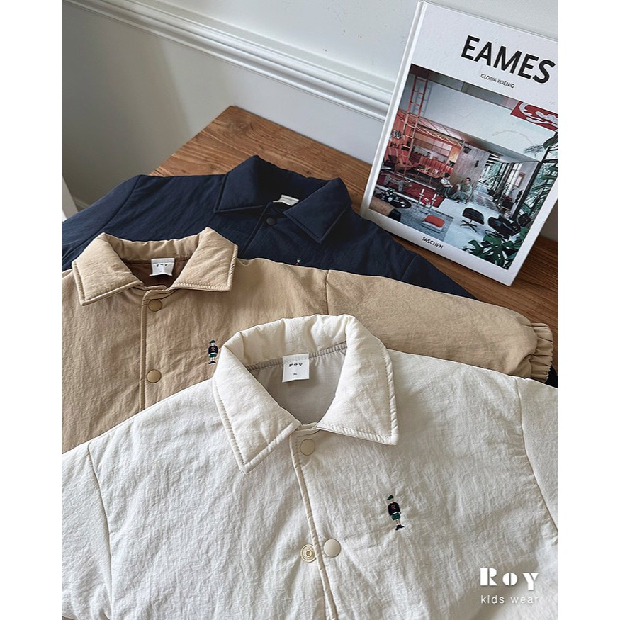 25冬 正韓 Roy 鋪棉 小人物 外套 三色-細節圖6