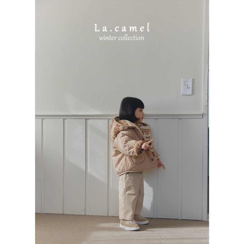 25冬 正韓 la_camel  北歐風 雪花感 兩面穿 連帽外套 兩色-細節圖3