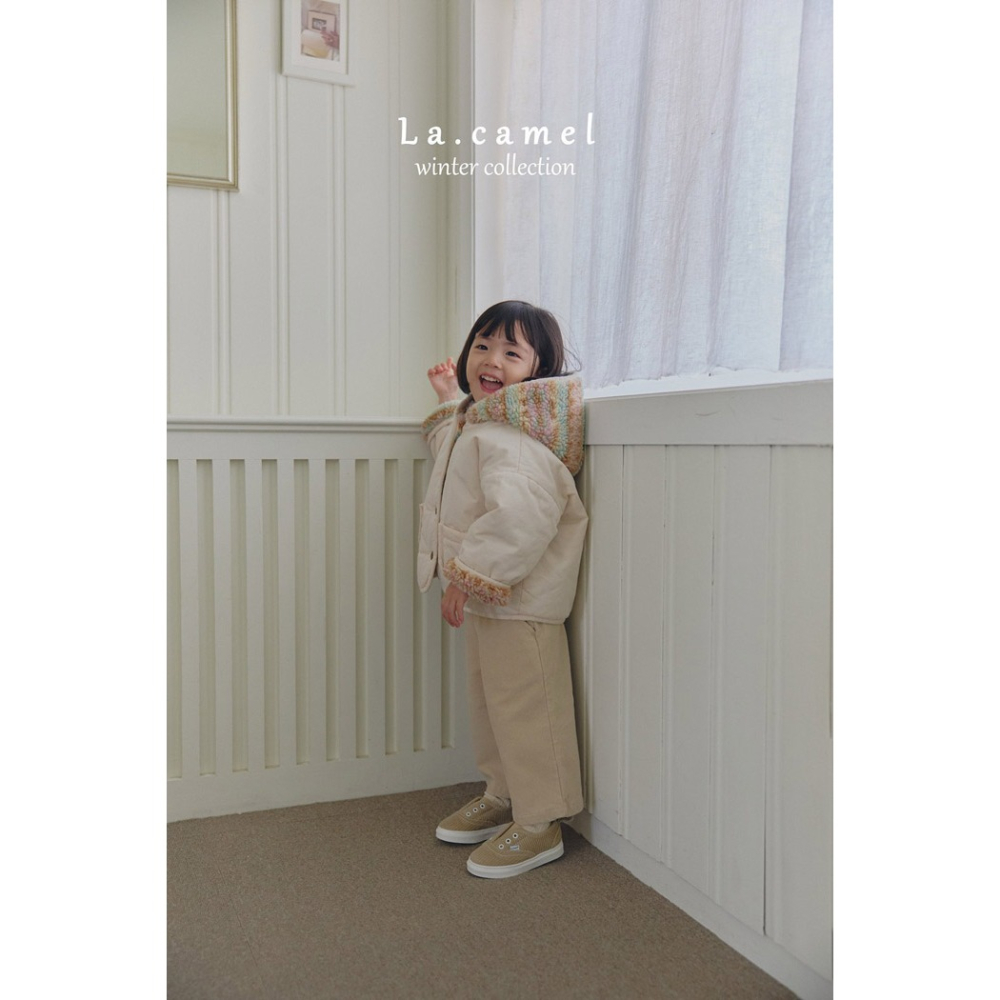 25冬 正韓 la_camel  北歐風 雪花感 兩面穿 連帽外套 兩色-細節圖5