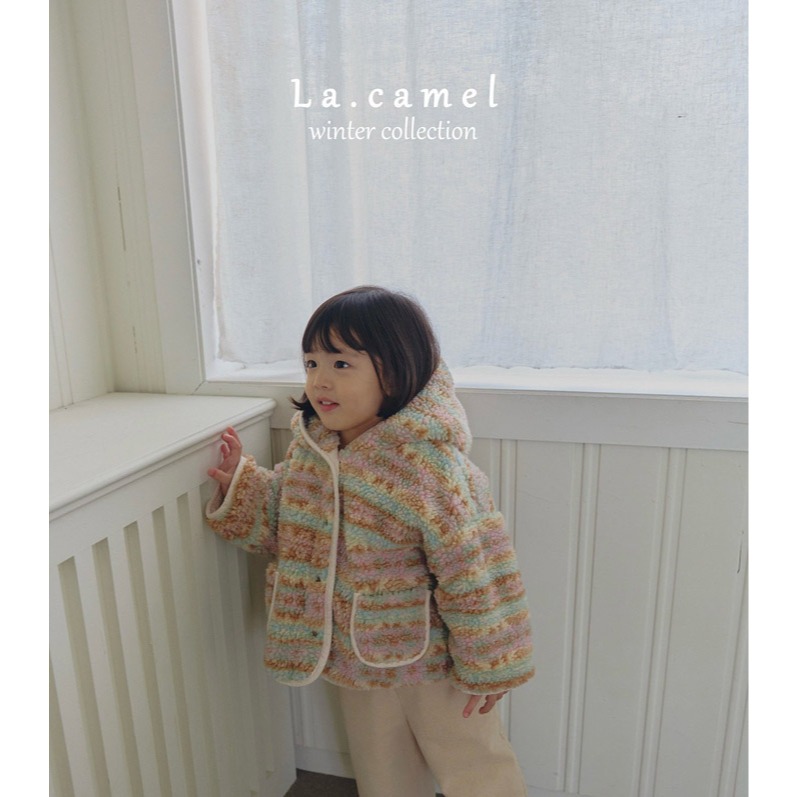 25冬 正韓 la_camel  北歐風 雪花感 兩面穿 連帽外套 兩色-細節圖6