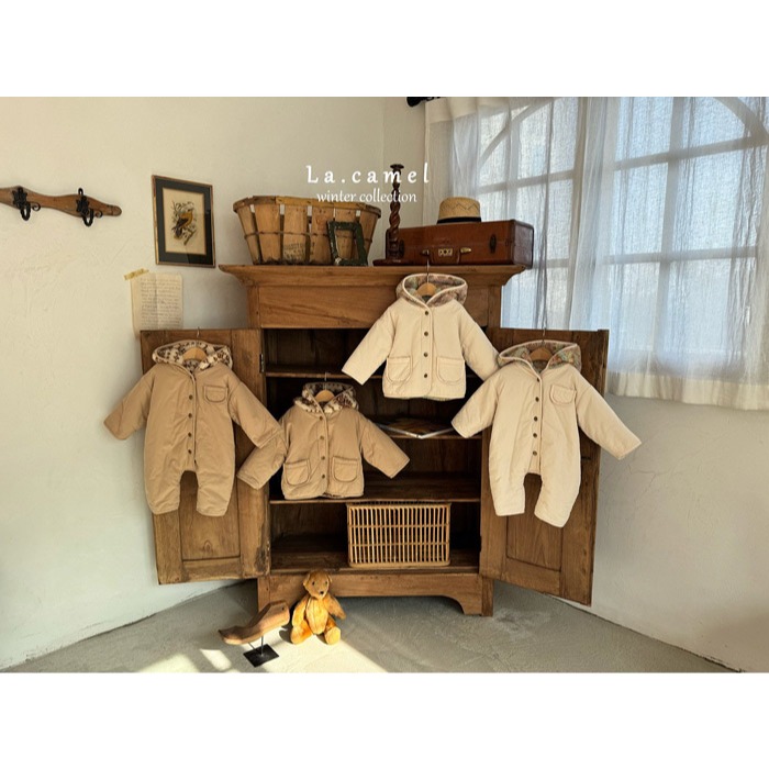 25冬 正韓 la_camel  北歐風 雪花感 兩面穿 連帽外套 兩色-細節圖9