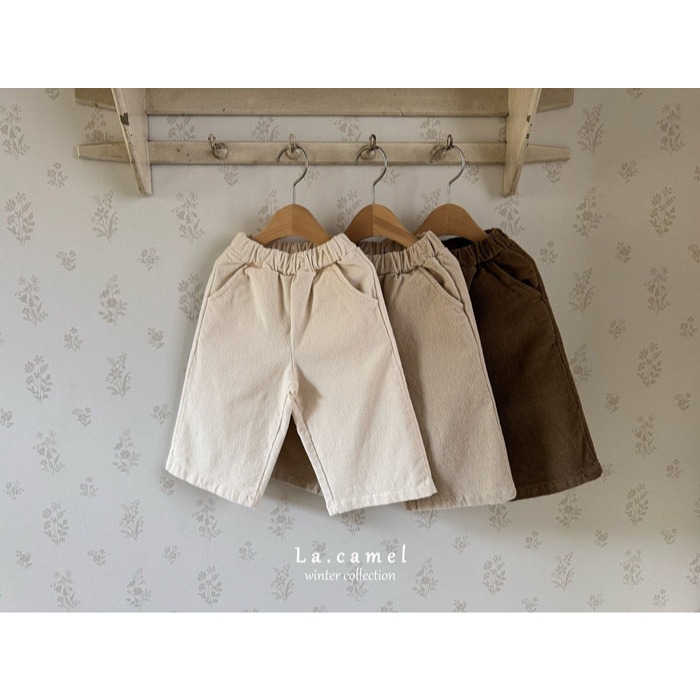 25冬 正韓 la_camel 純色 斜紋布 直筒褲 三色-細節圖4