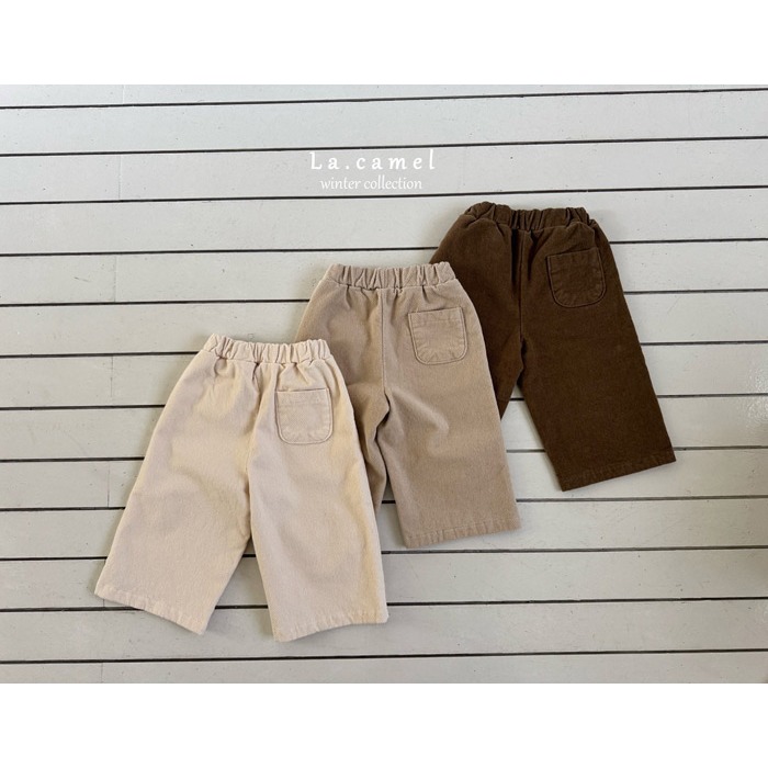 25冬 正韓 la_camel 純色 斜紋布 直筒褲 三色-細節圖5