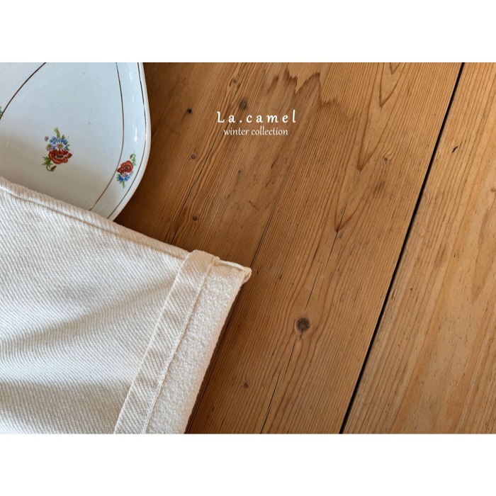 25冬 正韓 la_camel 純色 斜紋布 直筒褲 三色-細節圖6