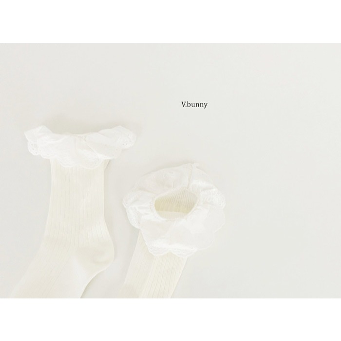正韓 V.bunny 蝴蝶結 中筒襪 （三色一組）-細節圖5