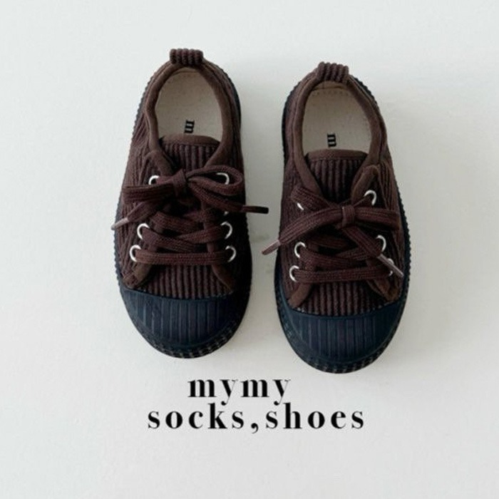 25冬 正韓 燈芯絨 餅乾鞋 側邊可黏貼 兩色-細節圖2