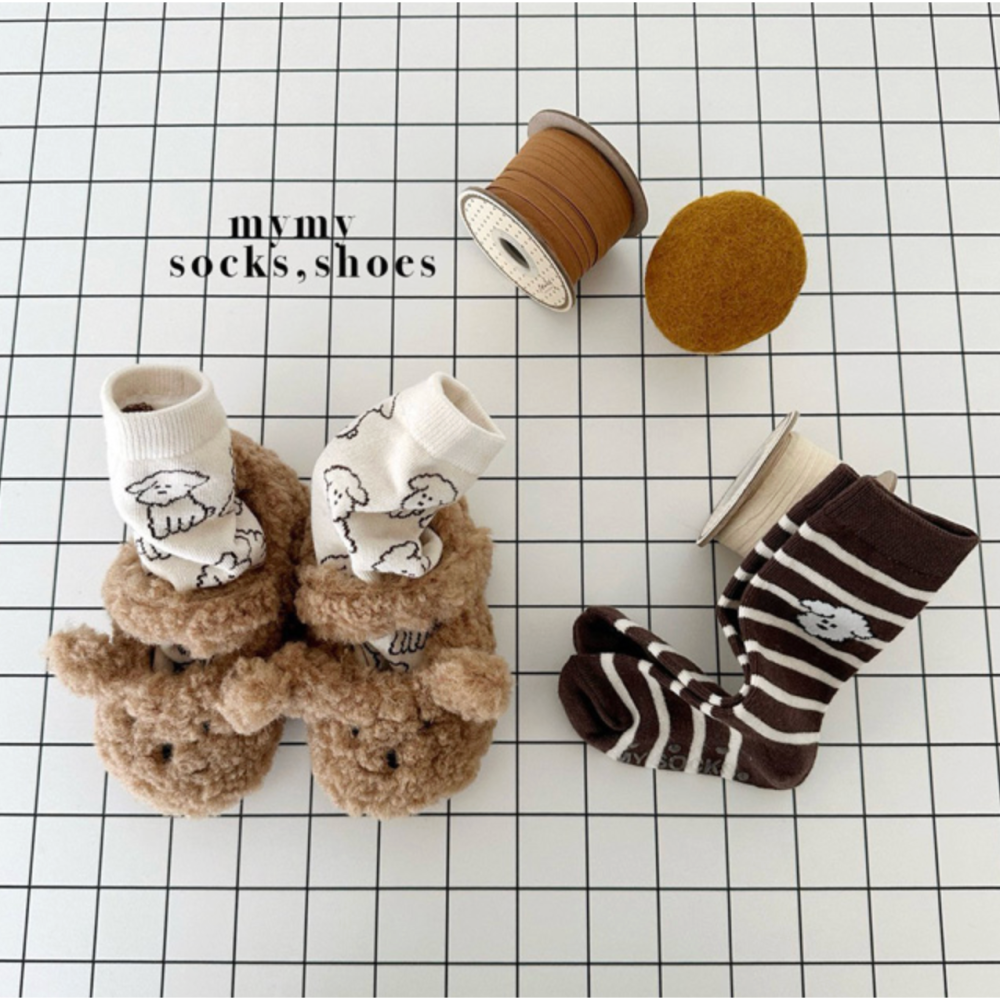 25冬 正韓 毛茸茸 小熊款 瑪莉珍鞋 娃娃鞋 平底鞋-細節圖2